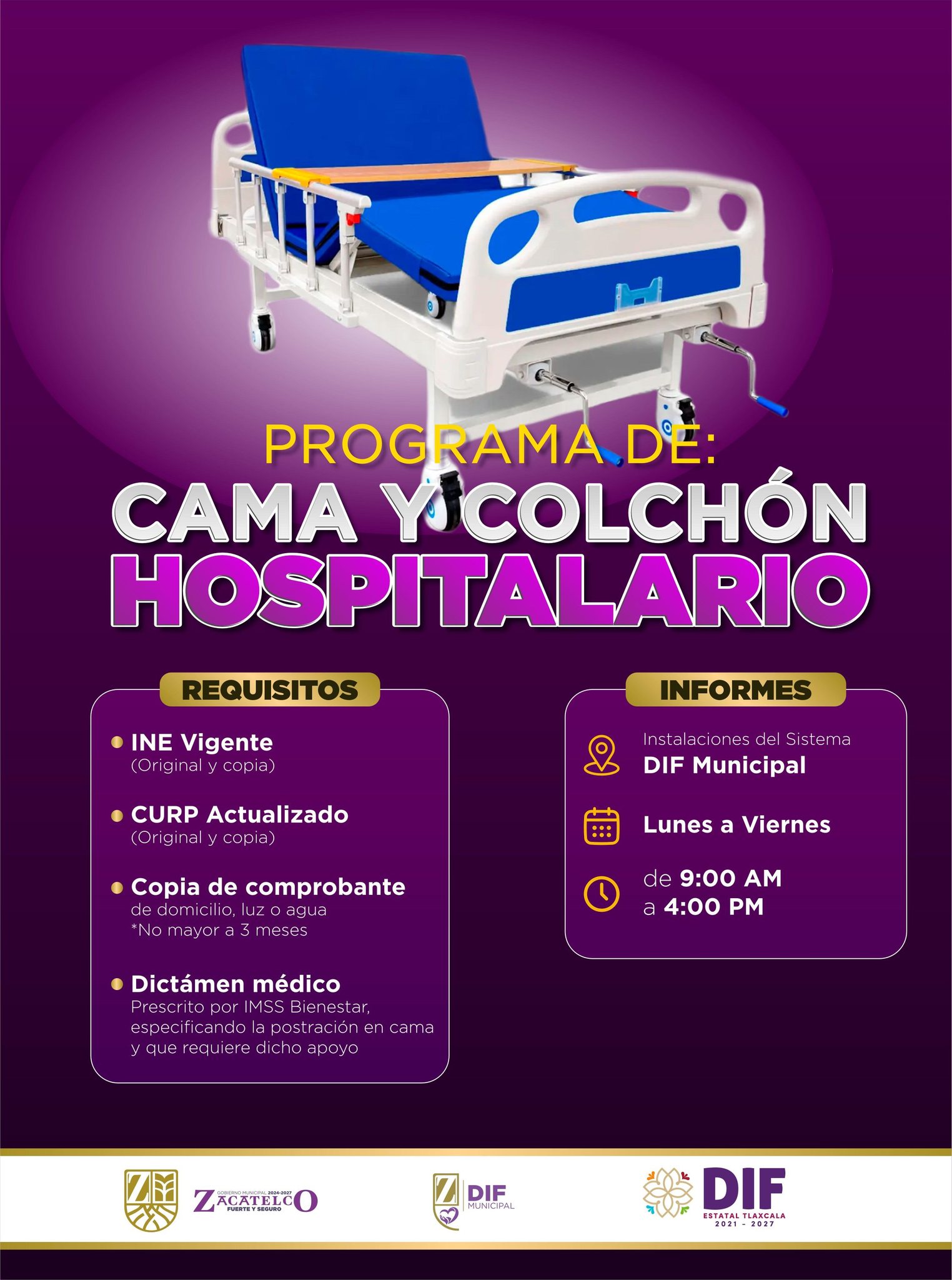 Programa “Cama y colchón hospitalario”