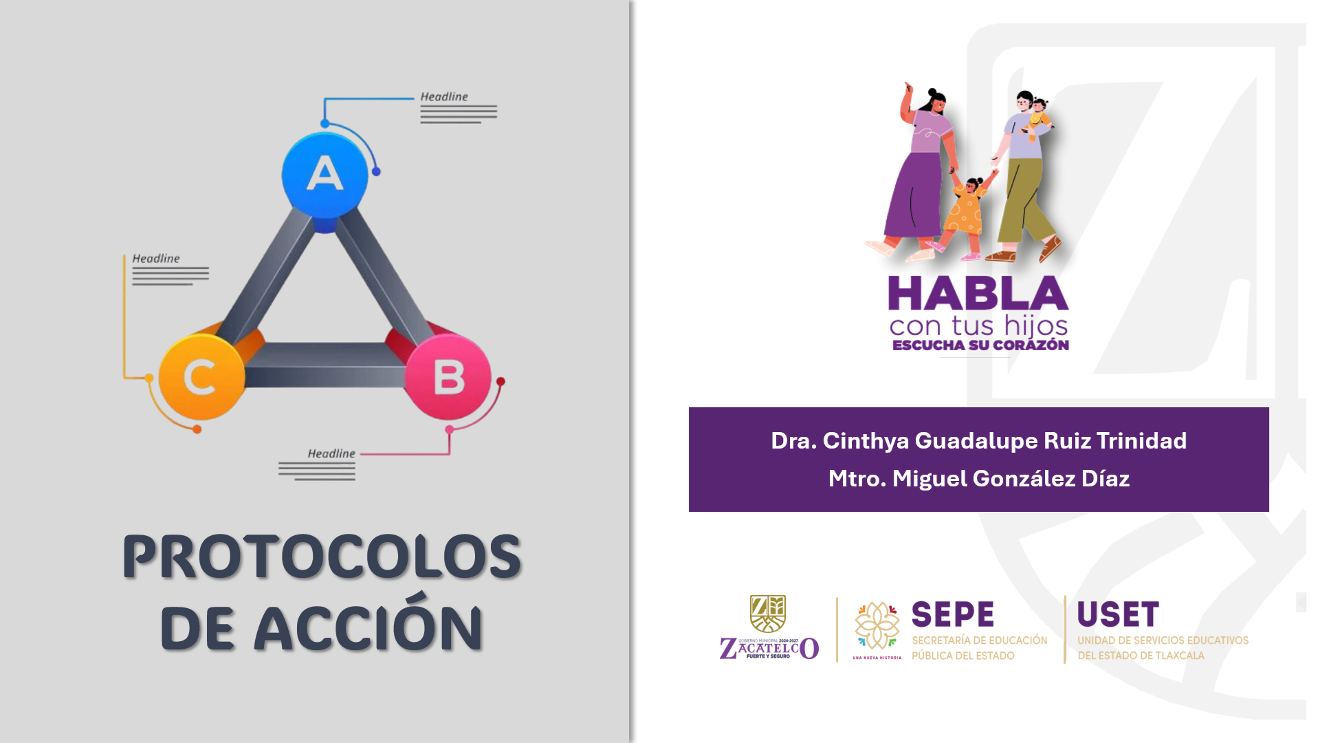 Plática sobre protocolos de acción